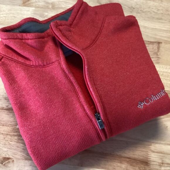Men's‎ Columbia 1/4 Zip Sweater - small - red - Picture 1 of 9